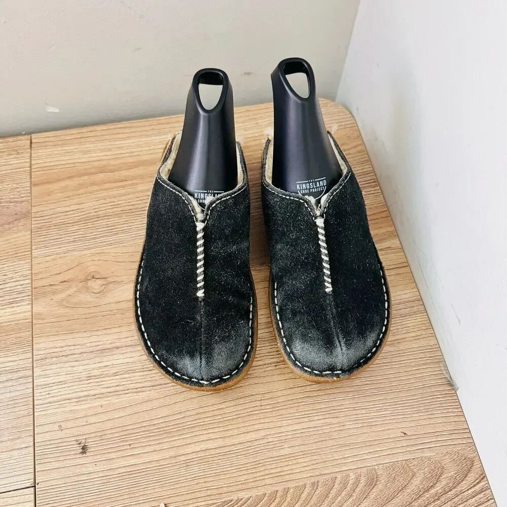 Ugg Kohala Black Suede Slide Slippers Girls Size 1